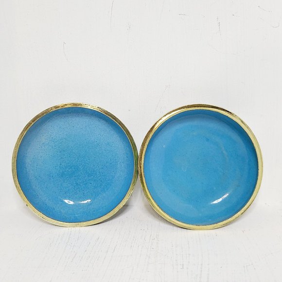 Vintage White Cloisonne Enamel Brass Trinket Pill Box Floral Butterfly Red Blue - Picture 3 of 4